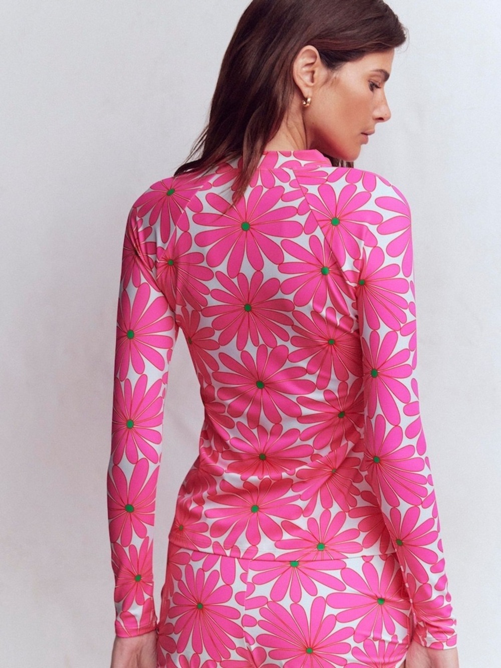 Boden Pink Long Sleeve Rash Guard Top - Picture 2 of 12